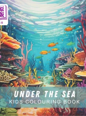 海外直订Under the Sea: Easy Kids Coloring Book with 50 Large Scale and Easy to Color Ill 在海底：简单的孩子着色书与