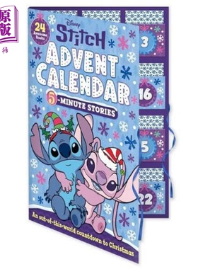 迪士尼史迪奇5分钟故事盲盒书 Disney Stitch 5-Minute Stories Advent Calendar 英文原版 儿童绘本故事书 进口【中商原版】
