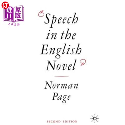 海外直订Speech in the English Novel 英语小说中的演讲