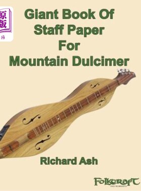 海外直订Giant Book Of Staff Paper For Mountain Dulcimer 山扬琴大手纸