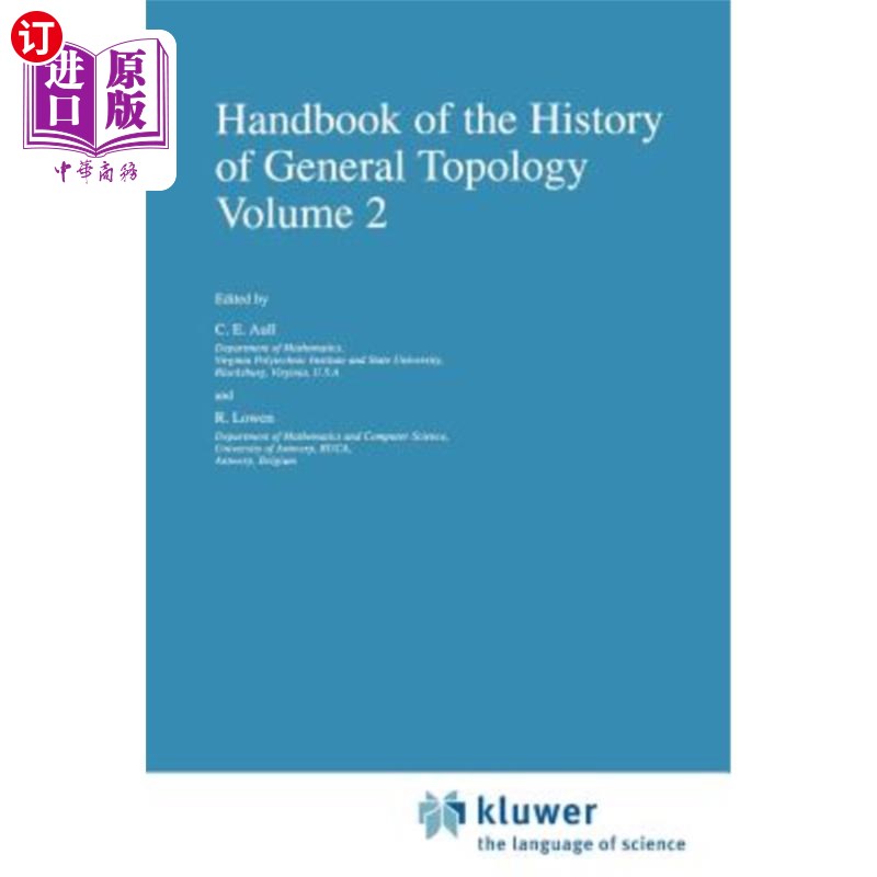 海外直订Handbook of the History of General Topology 通用拓扑学历史手册