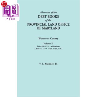 Land 马里兰省土地管理局债务账簿 the Worcester Maryland. Office Provincial Books Debt 海外直订Abstracts