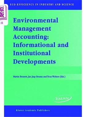 海外直订Environmental Management Accounting: Informational and Institutional Development 环境管理会计:信息和制度发展