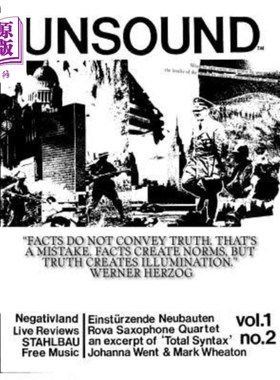 海外直订Unsound, Volume 1, #2 不健全，1号，2号