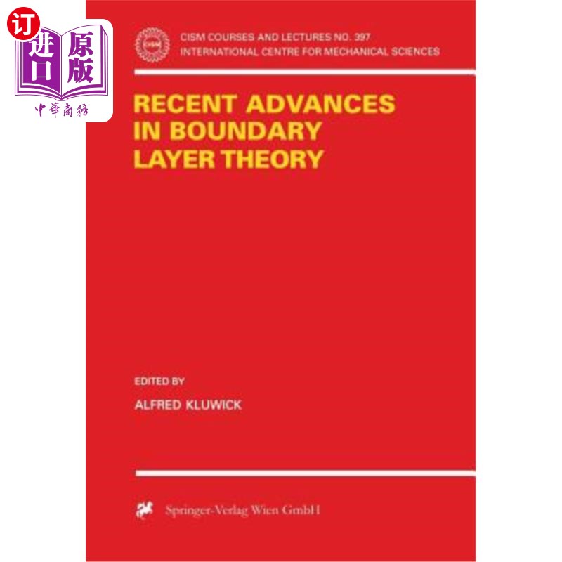 海外直订医药图书Recent Advances in Boundary Layer Theory 边界层理论的最新进展