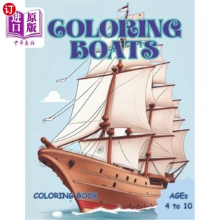 Book Coloring 着色船：着色书 Boats 海外直订Coloring