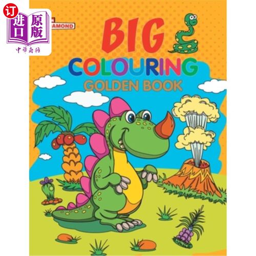 海外直订Big Colouring Golden Book for 5 to 9 years Old Kids Fun Activity and Colouring B 适合5 - 9岁儿童的金色大彩