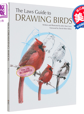 预售 The Laws Guide to Drawing Birds 进口艺术 绘制鸟类规则指南【中商原版】