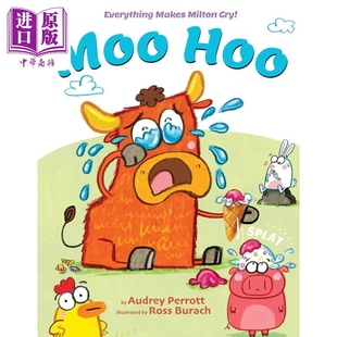 8岁 公牛 Moo Burach 罗斯爷爷 英文原版 进口童书4 学乐儿童读物 精装 Ross 动物故事图画书 儿童绘本 中商原版 Hoo 爱哭