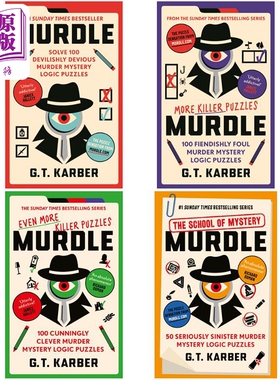 谜团谜题系列 妙探寻凶套装1-4本 英文原版 Murdle Puzzle Series 逻辑谜题 每天破一起谋杀案 数独推理游戏书 GT卡伯