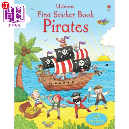 海外直订First Sticker Book Pirates 第一个贴纸书海盗