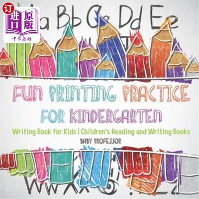 海外直订Fun Printing Practice for Kindergarten: Writing Book for Kids Children's Reading 幼儿园趣味印刷实践：儿童读