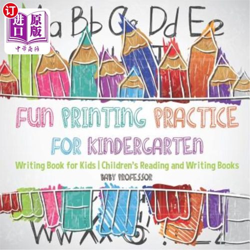 海外直订Fun Printing Practice for Kindergarten: Writing Book for Kids Children's Reading 幼儿园趣味印刷实践：儿童读