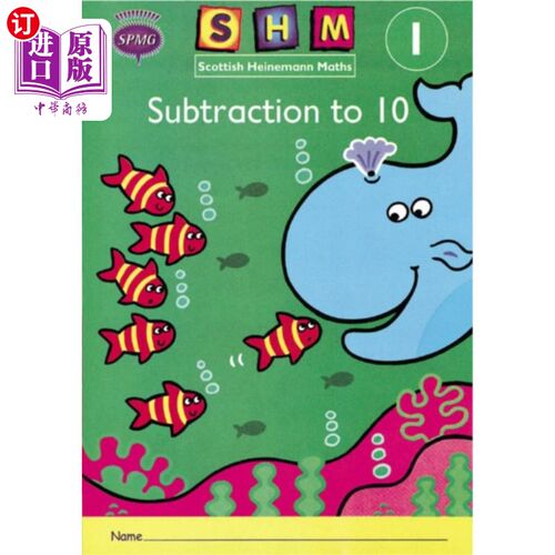 海外直订Scottish Heinemann Maths 1: Subtraction to 10 Ac... 苏格兰海涅曼数学1:减法到10的活动手册8包