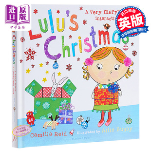 Christmas 中商原版 Lulu 现货 幼儿启蒙 翻翻书 圣诞节 触摸操作书 露露 露露大明星系列 英文原版 精装