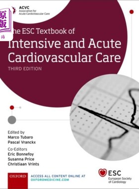 海外直订医药图书ESC Textbook of Intensive and Acute Cardiovascul... 重症和急性心血管病护理教材