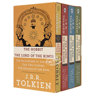 托尔金4本套装 魔戒三部曲 霍比特人 J R R Tolkien 4Book Boxed Set The Hobbit and the Lord of the Rings【中商原版】