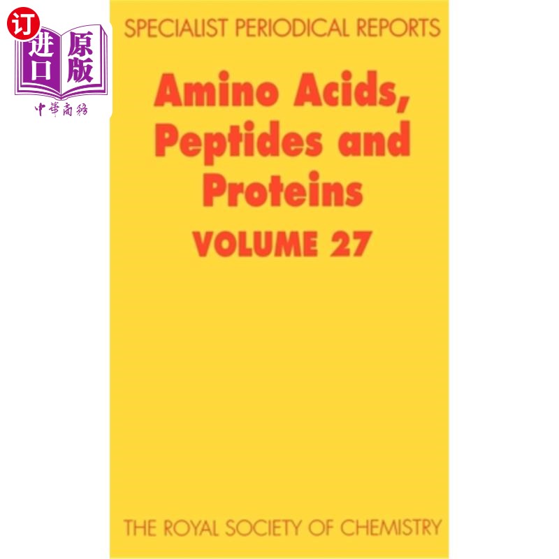 海外直订Amino Acids, Peptides and Proteins: Volume 27 氨基酸、肽和蛋白质：第27卷