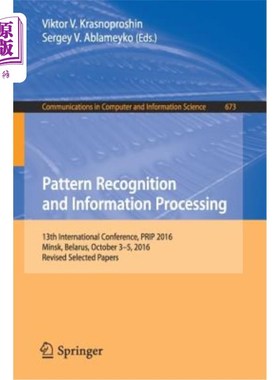 海外直订Pattern Recognition and Information Processing: 13th International Conference, P 模式识别与信息处理:第十三