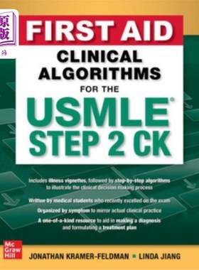 海外直订First Aid Clinical Algorithms for the USMLE Step... USMLE step2 CK的急救临床算法