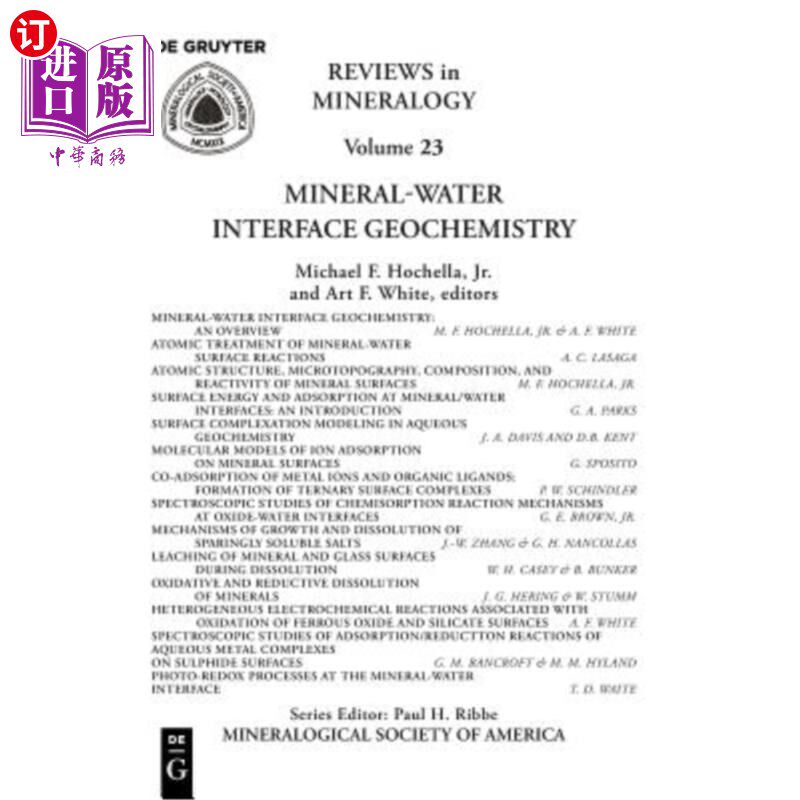 海外直订Mineral-Water Interface Geochemistry 矿泉水界面地球化学