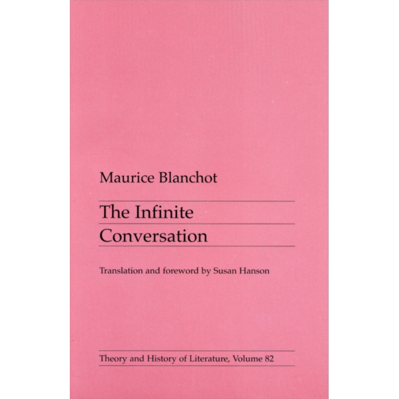 预售 无尽的谈话 英文原版 Infinite Conversation Maurice Blanchot【中商原版】