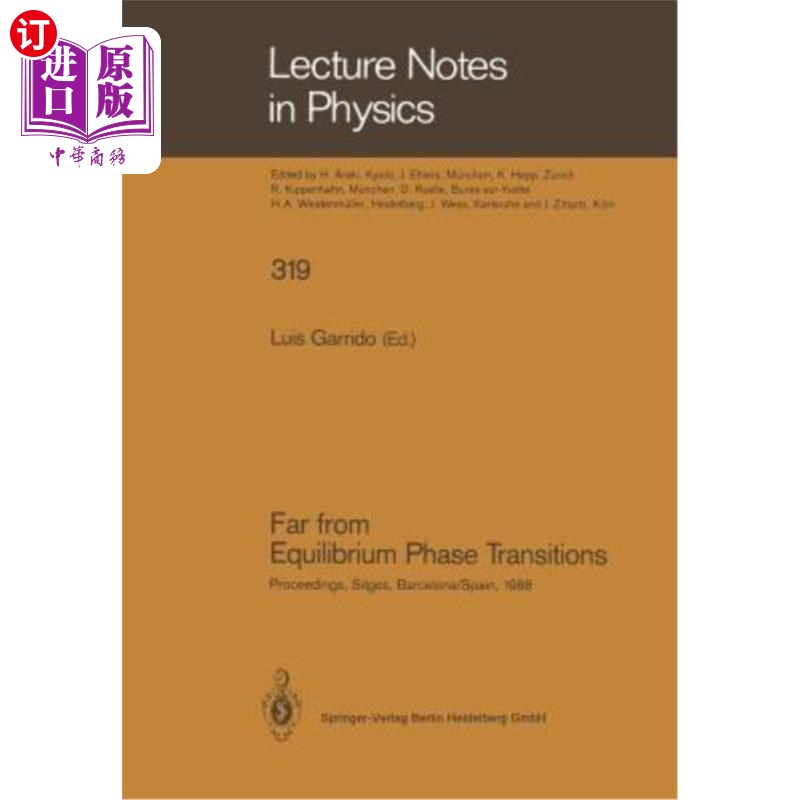 海外直订Far from Equilibrium Phase Transitions: Proceedings of the Xth Sitges Conference 远离平衡相变：统计力学第十