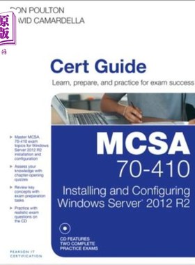 海外直订McSa 70-410 Cert Guide R2: Installing and Configuring Windows Server 2012 [With  McSa 70-41