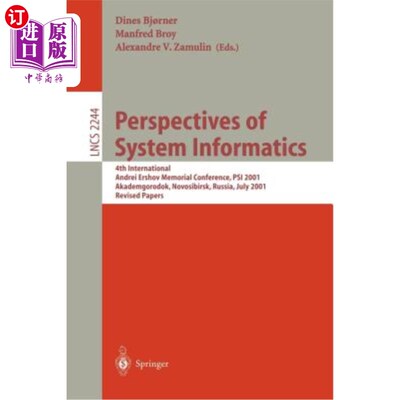 海外直订医药图书Perspectives of System Informatics: 4th International Andrei Ershov Memorial Con 系统信息学展望：第