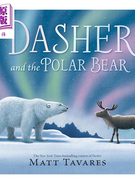 驯鹿与北极熊 Matt Tavares Dasher and the Polar Bear 英文原版 儿童绘本 图画故事书 进口童书 精装精品绘本【中商原版】