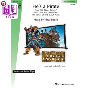 海外直订He's a Pirate: Hal Leonard Student Piano Library Showcase Solo Level 4/Intermedi 他是一个海盗:哈尔·伦纳德学