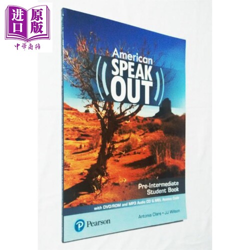 现货 AMERICAN SPEAKOUT PRE INTERMEDIATE STUDENT BOOK 美国口语教材学生用书 配DVD和CD MP3 MyEnglishLab【中商原版】