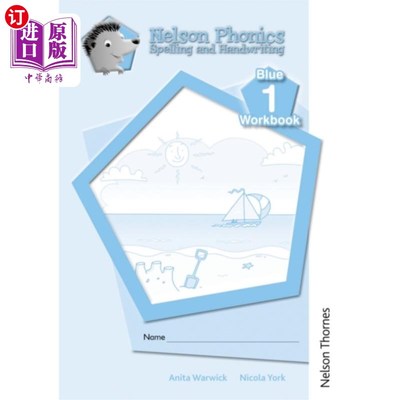 海外直订Nelson Phonics Spelling and Handwriting Blue Workbooks 1 (10) 纳尔逊拼音拼写和手写蓝皮书1（10）