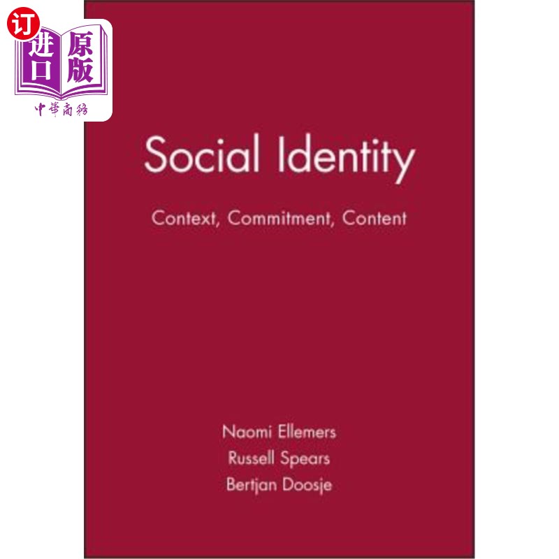 海外直订Social Identity: Context, Commitment, Content 社会认同