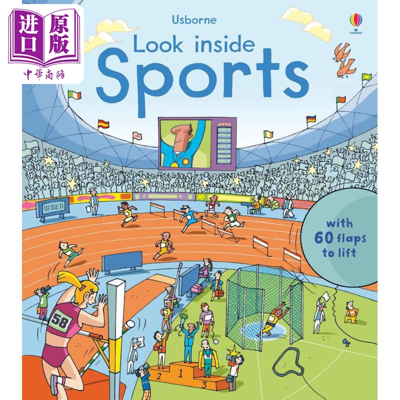 尤斯伯恩看里面低幼系列 揭秘运动会 Usborne Look Inside Sports 英文原版 儿童科普 百科绘本 精装进口儿童读物【中商原版?