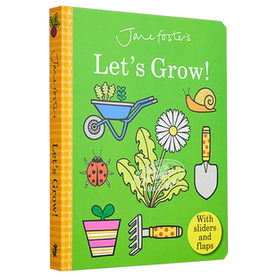 一起来种植 Jane Foster Lets Grow 低幼儿童启蒙推拉操作书 美育启蒙儿童绘本 故事图画书 英文原版 植物自然绘本 中商原版