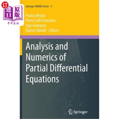 海外直订Analysis and Numerics of Partial Differential Equations 偏微分方程的分析与数值