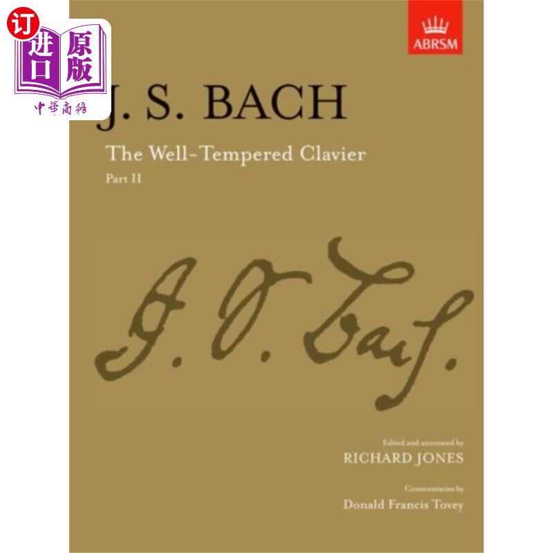 海外直订Well-Tempered Clavier, Part II 律律钢琴，第二部分