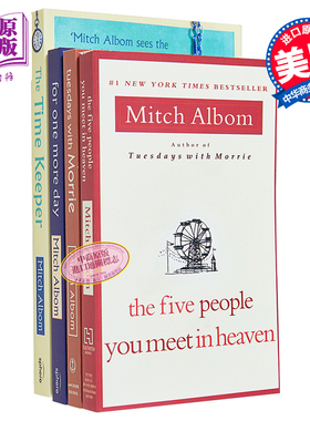 预售 Mitch Albom作品4本套 英文原版 相约星期二 你在天堂遇见的五个人 时间守护者 更多一天【中商原版】