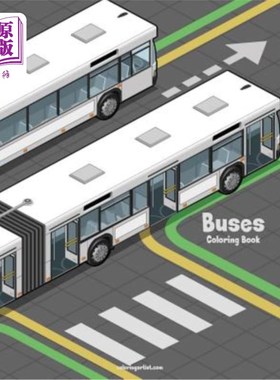 海外直订Buses Coloring Book