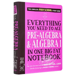 学霸笔记  初级代数和代数I 高中 Everything You Need to Ace Pre Algebra and Algebra I 英文原版 Jason  Wang【中商原版?