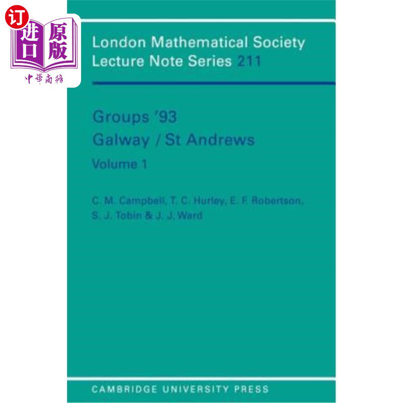 海外直订groups 93 galway/st andrews: volume 1 集团93高威/圣安德