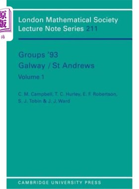 海外直订Groups '93 Galway/St Andrews: Volume 1 集团93高威/圣安德鲁斯:第一卷