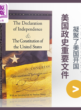 预售 【中商原版】独立宣言与美国宪法 英文原版 The Declaration of Independence & The Constitution of the United States