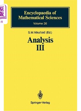 海外直订Analysis III: Spaces of Differentiable Functions