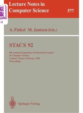 海外直订Stacs 92: 9th Annual Symposium on Theoretical Aspects of Computer Science, Cacha Stacs 92:1