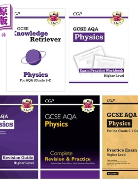 英国原版CGP GCSE Physics AQA 物理系列 复习指南考试练习册知识提纲模拟考试卷复习题卡10分钟测试【中商原版】