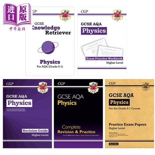 Physics AQA 物理系列 英国原版 中商原版 GCSE 复习指南考试练习册知识提纲模拟考试卷复习题卡10分钟测试 CGP