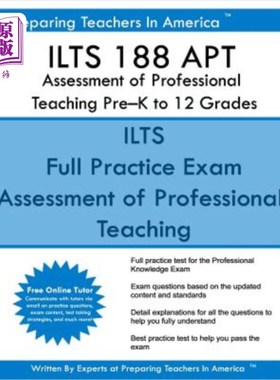 海外直订Ilts 188 Apt Assessment of Professional Teaching Pre?k to 12 Grades: Ilts 188 Ex ILTS 188专业