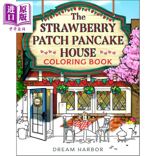 草莓园煎饼屋涂色书 英文原版 The Strawberry Patch Pancake House Coloring Book Laurie Gilmore【中商原版】